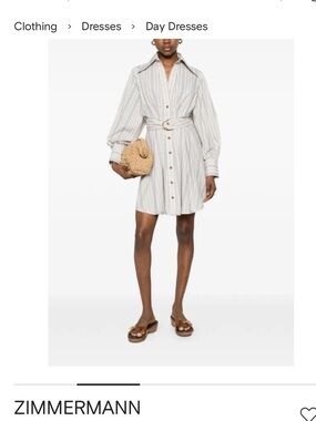 Zimmermann striped tuck mini-shirtdress